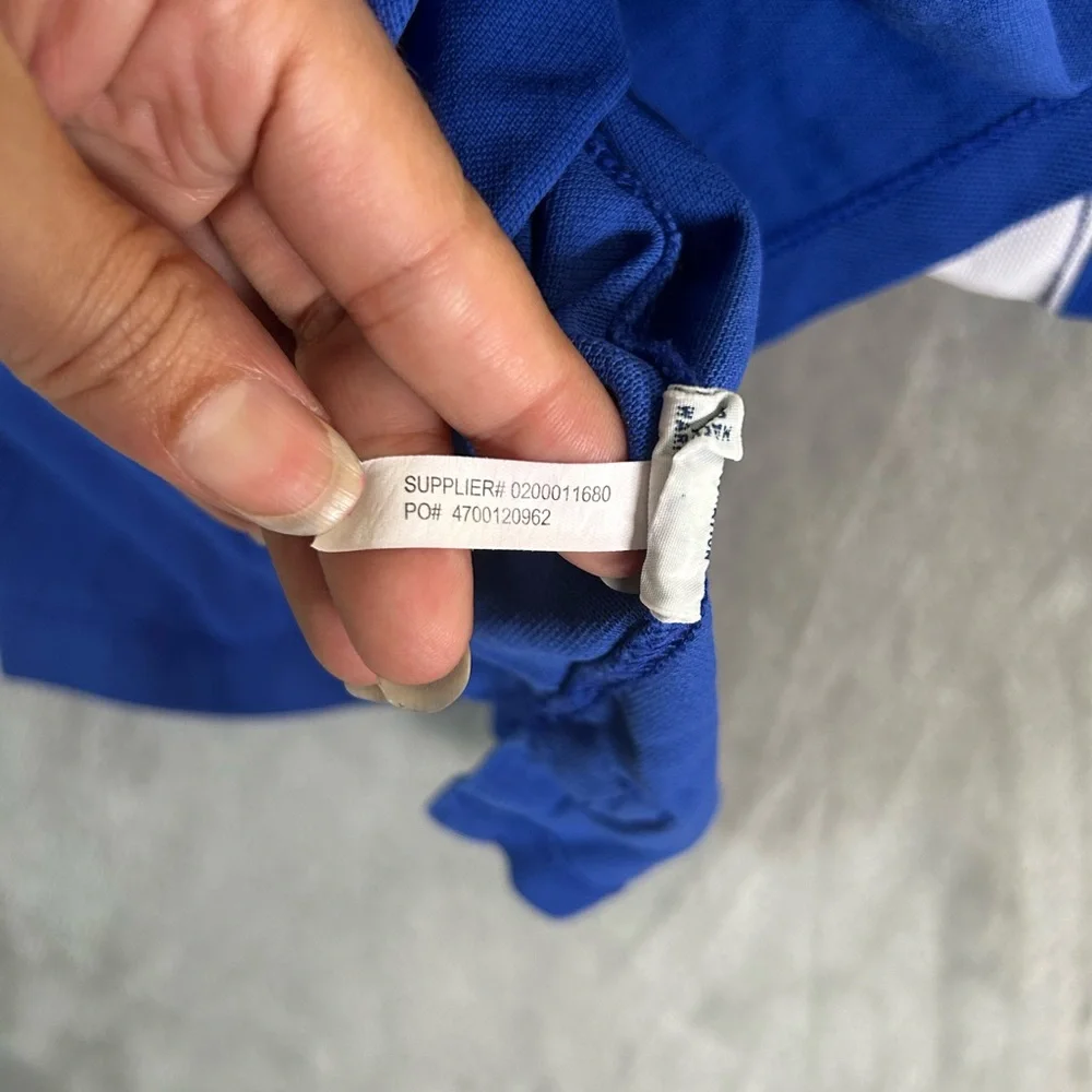 Polo Ralph Lauren nautical rugby blue white polo shirt with crest logo - Picture 13 of 15